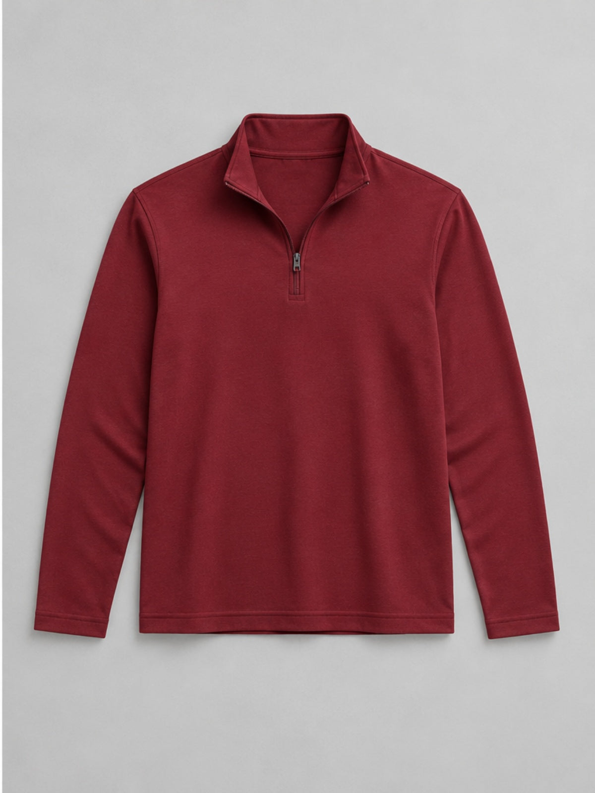 Jersey Cuarto de Cremallera - Rojo Vino