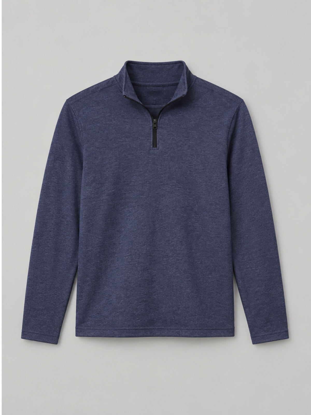 Jersey Cuello Alto Ligero Cuarto de Cremallera - Azul Oscuro