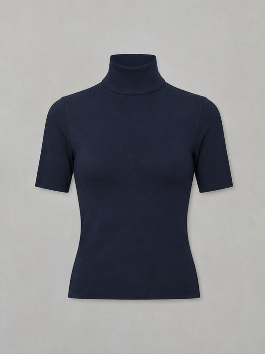 Camiseta Cuello Alto - Azul Marino