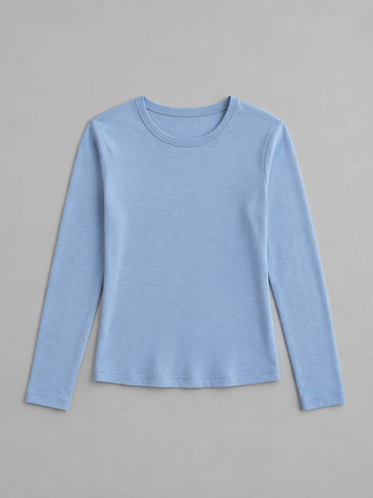 Camiseta Punto Suave - Azul Cielo