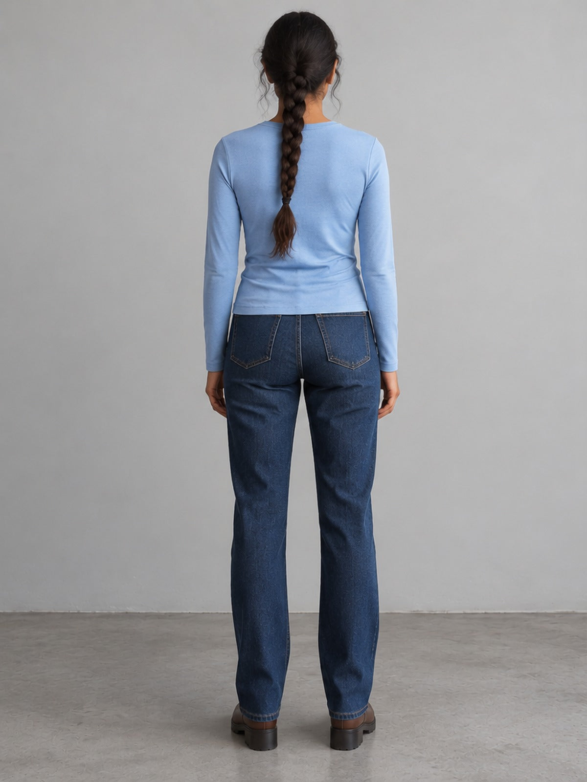 Camiseta Punto Suave - Azul Cielo