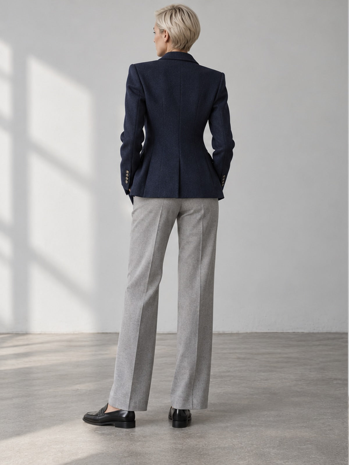 Blazer Esencial Botonadura Cruzada - Azul Marino