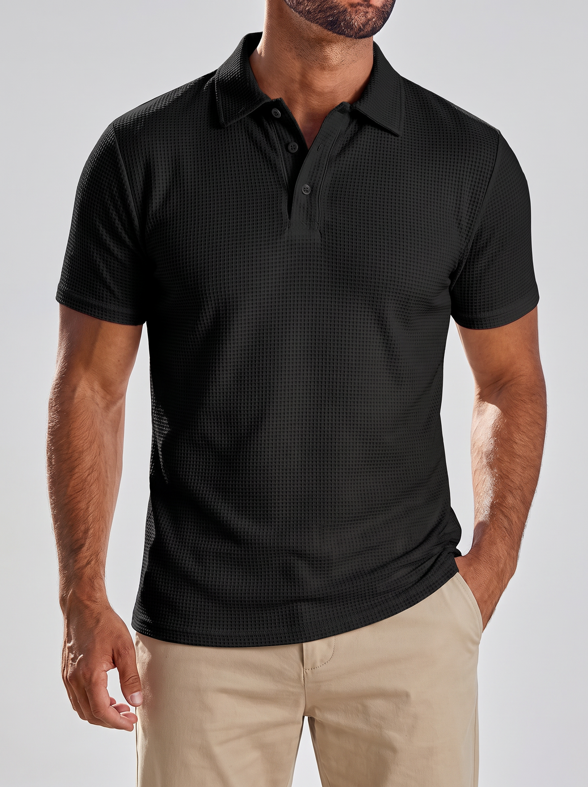 Polo de Punto Fresco - Negro