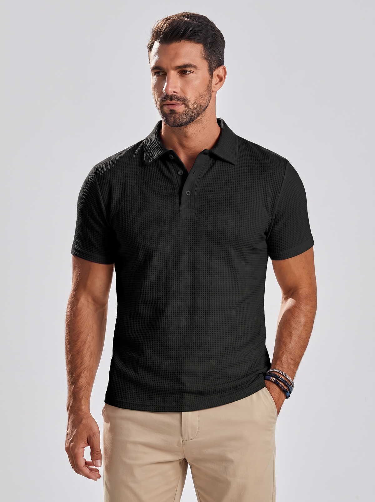 Polo de Punto Fresco - Negro