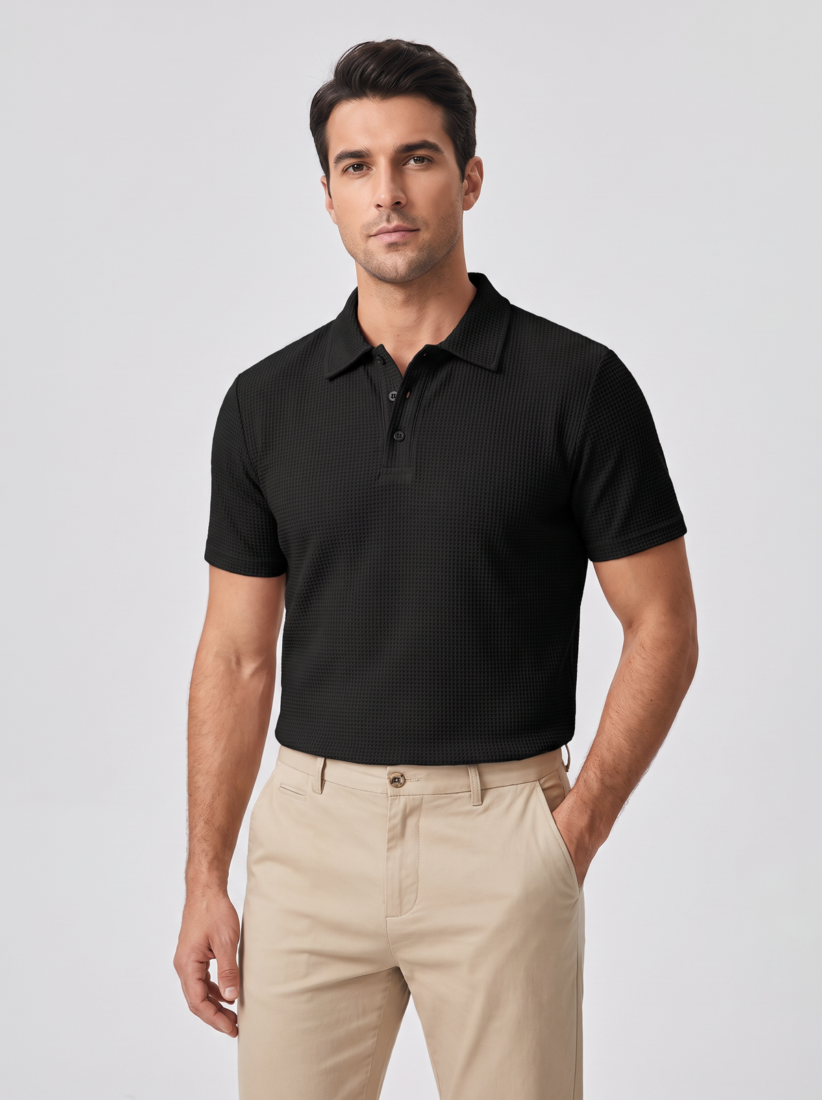 Polo de Punto Fresco - Negro