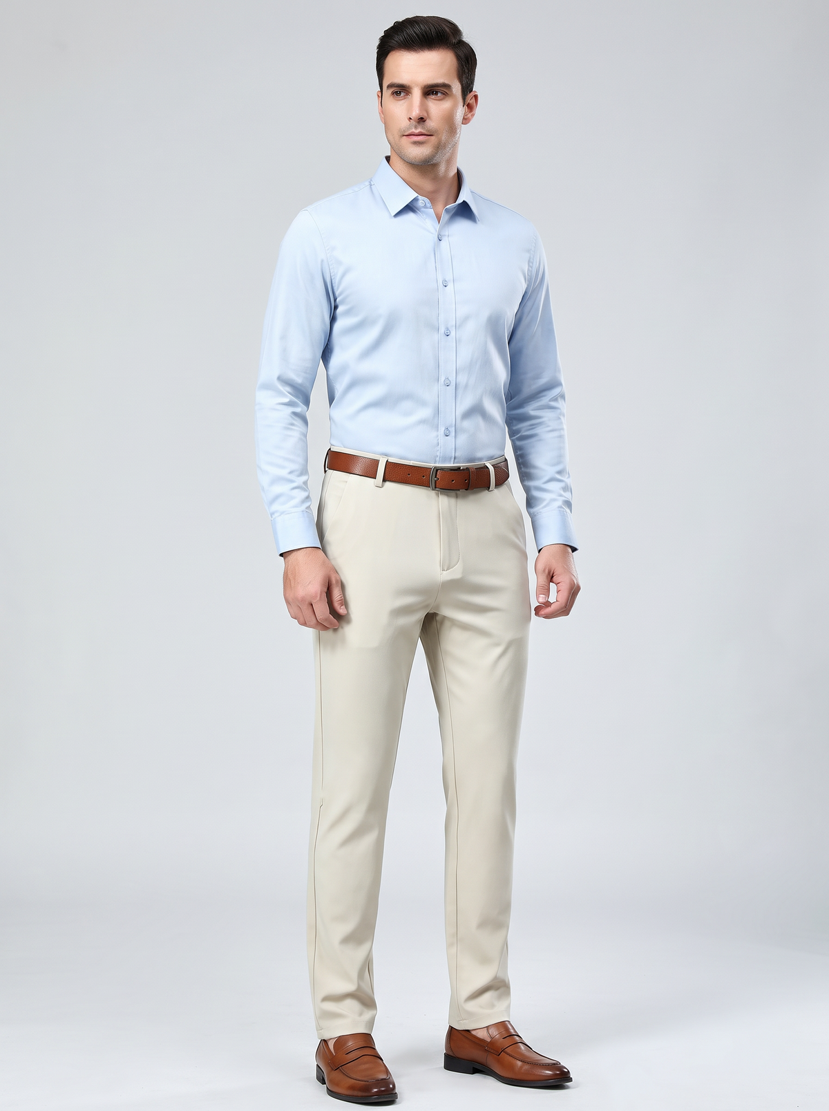 Pantalón de Vestir Flex - Beige Piedra