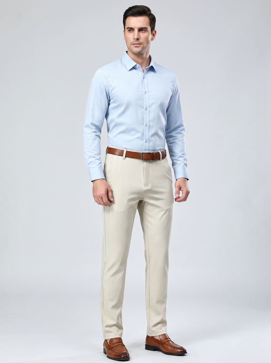 Pantalón de Vestir Flex - Beige Piedra