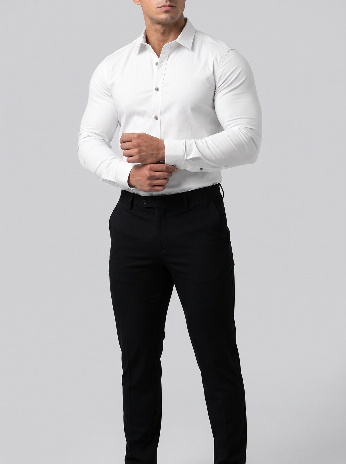 Camisa Stretch Entallada - Blanco