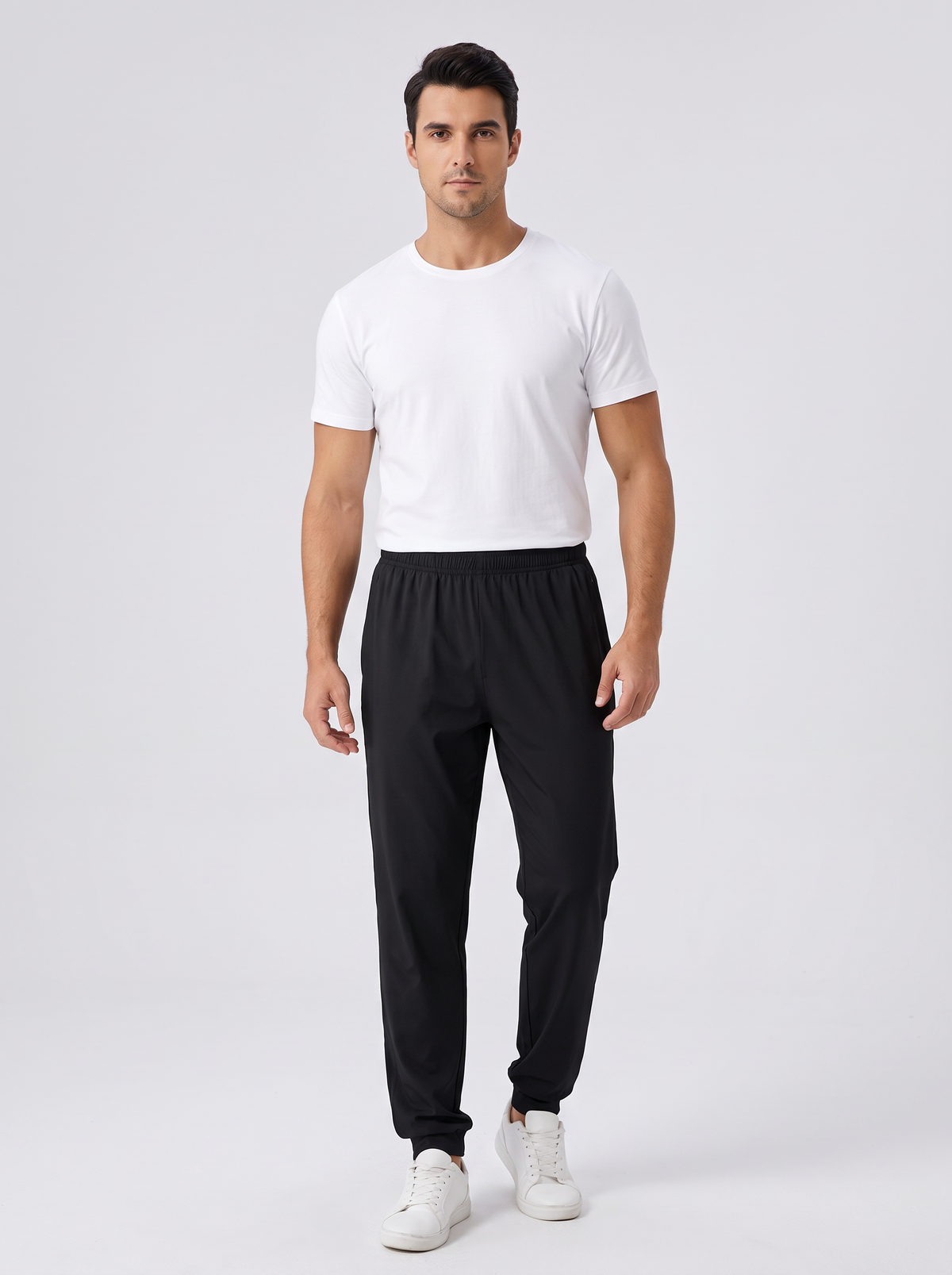 Pantalón Tech de Corte Recto - Negro