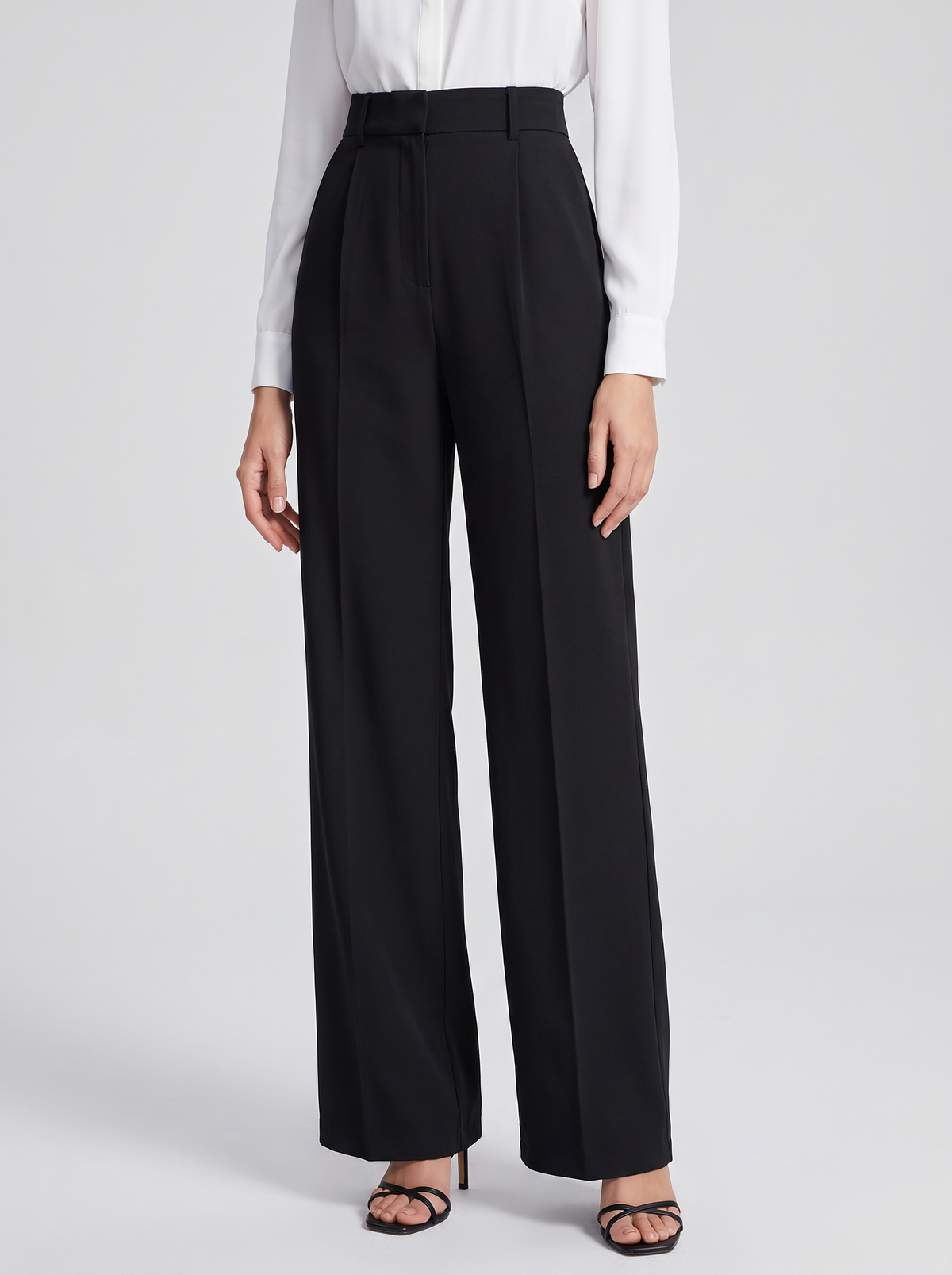 Pantalón Ancho de Oficina - Negro